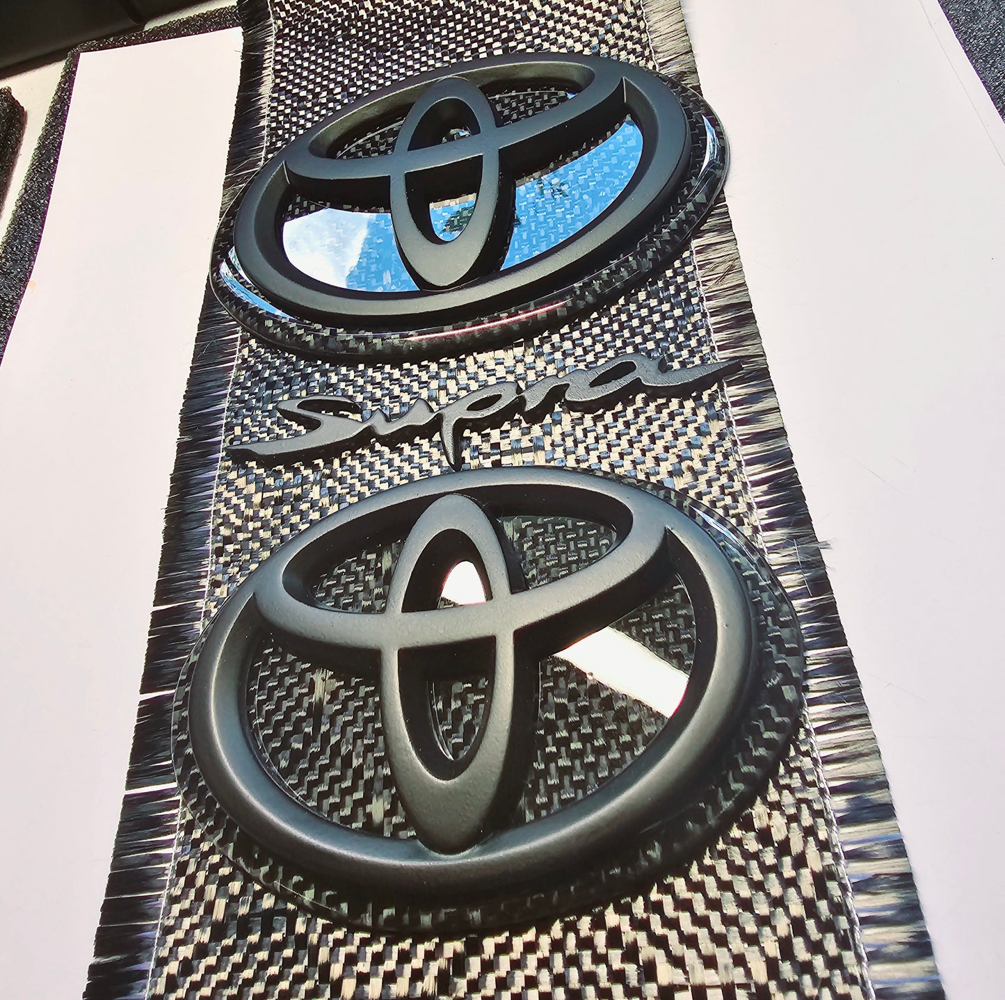 Toyota Supra Honeycomb "Hex" Carbon Fiber Badges MK5