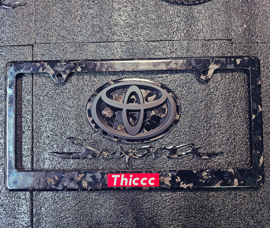 THICCC FORGED CARBON FIBER LICENSE FRAME