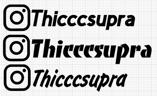 Instagram tag decal @Yourname