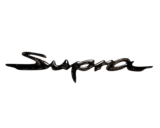 Forged Carbon Fiber Supra Script Badge