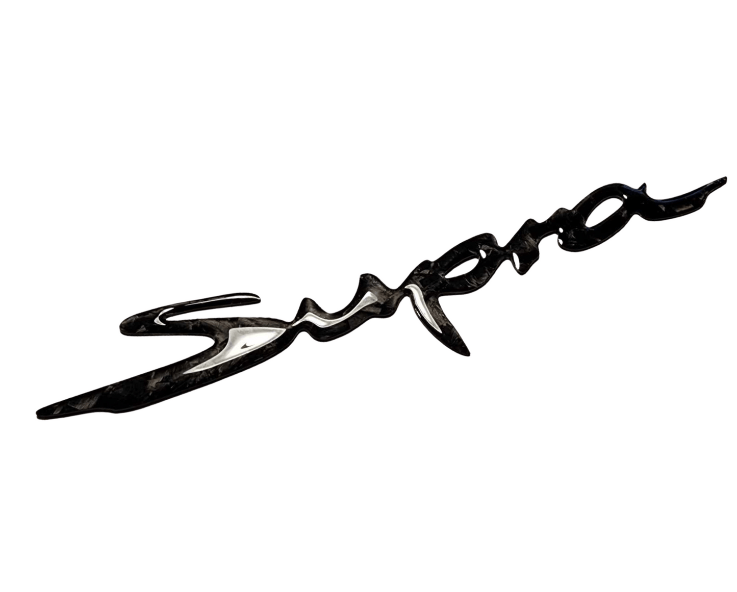 Forged Carbon Fiber Supra Script Badge