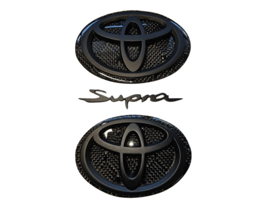 Toyota Supra Honeycomb "Hex" Carbon Fiber Badges MK5