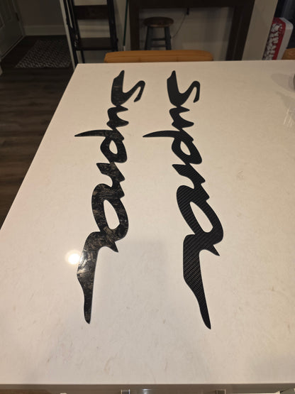 3ft Carbon Fiber Supra Wall Art